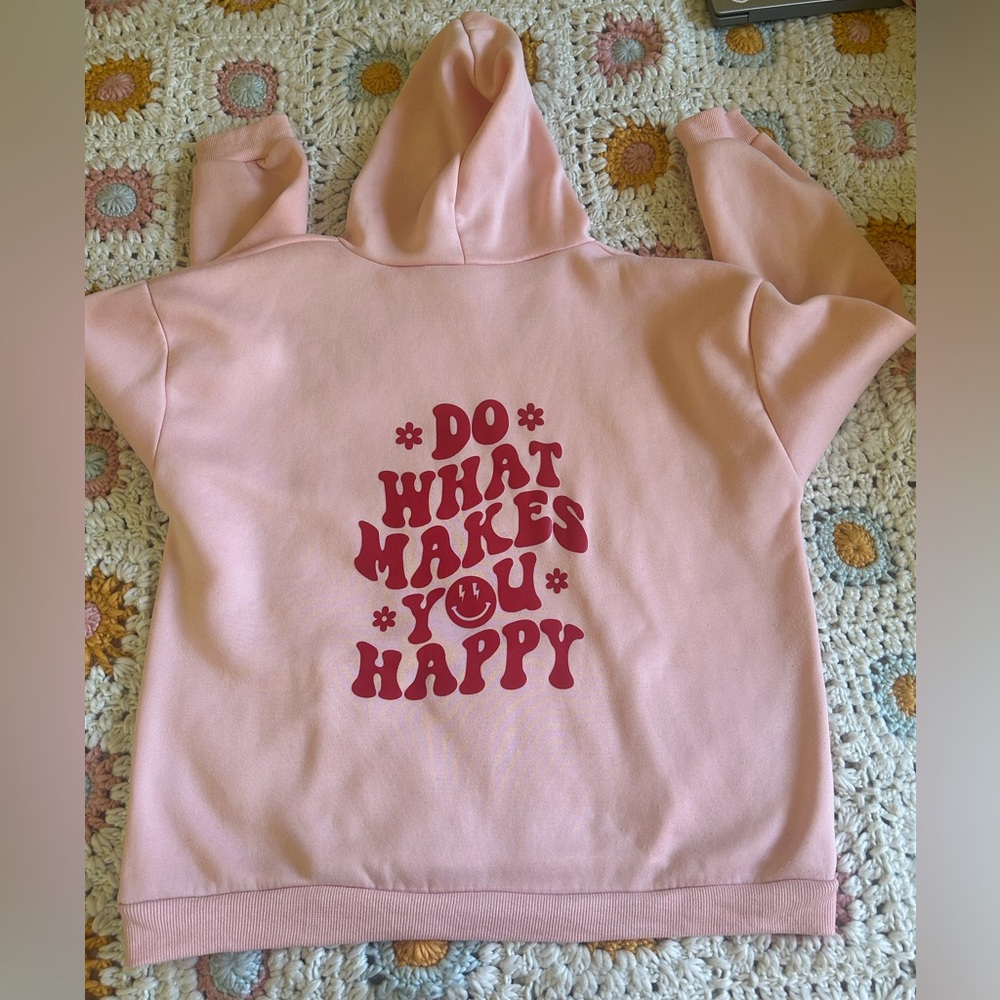 adorable peach inspiring quote hoodie 🎀🩷